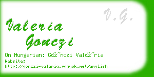 valeria gonczi business card